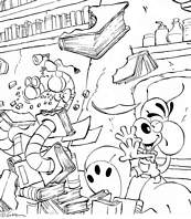 coloriage diddl et les livres